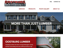 Tablet Screenshot of oostburglumber.com